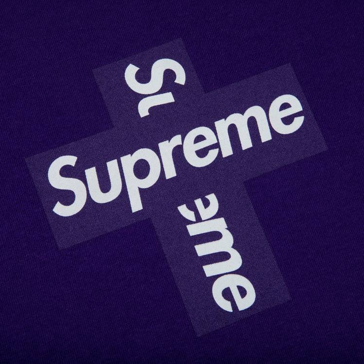 Supreme Cross Box Logo Tee 'Purple' | GOAT