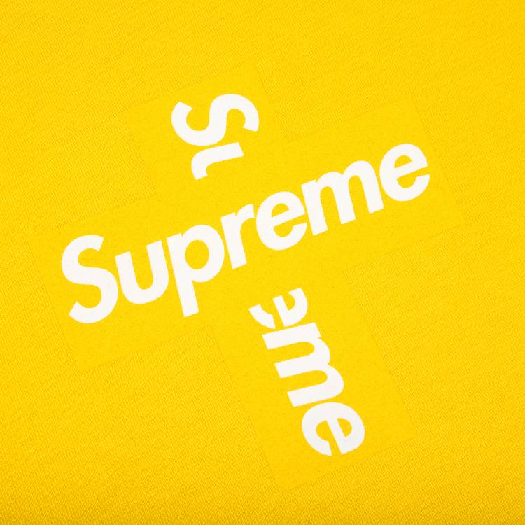 Buy Supreme Cross Box Logo Tee 'Yellow' - FW20T25 YELLOW | GOAT