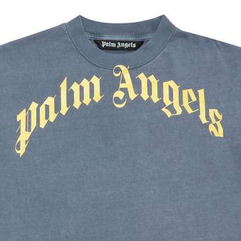 Curved Logo T-Shirt in green - Palm Angels® Official