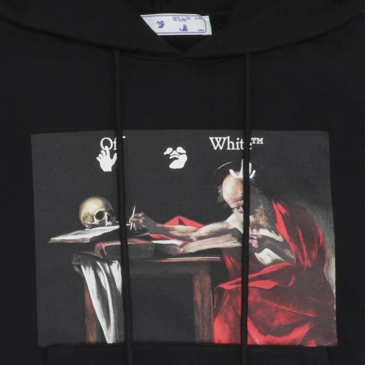 Off-White Caravaggio-print Hoodie - Black