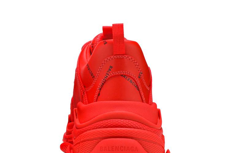 First Balenciaga Triple S Sneakers in Red Black Polyurethane Plastic  ref.853006 - Joli Closet