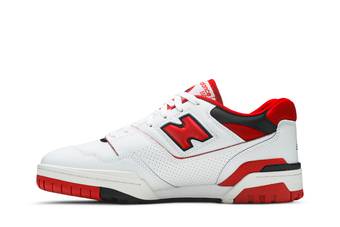 New Balance 550 White Team Red Black Leather UK 3 4 5 US EUR 36 37 BB550SE1  New