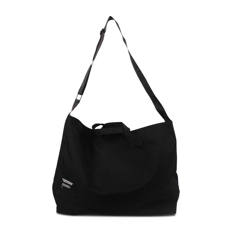 OFF-WHITE Quote Tote Bag GOODS Black White in Polyamide with Gunmetal