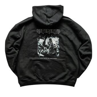 Buy Vetements Bloody Logo Heavy Metal Hoodie 'Black' - UE51TR590B