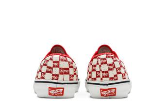 Vans Authentic Supreme Red Checker Logo Men's - VN000Q0DJLY - US