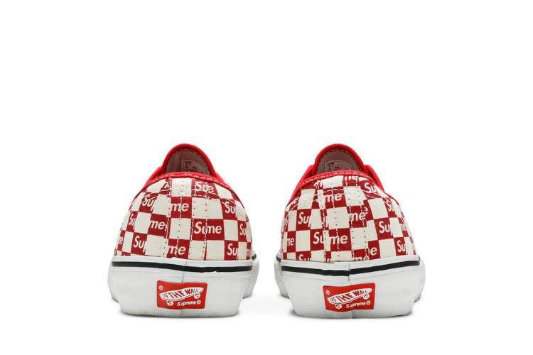Supreme Vans Checkers Box Logo Authentic Pro Checkered Red VN000Q0DJLY size  9 887682813520