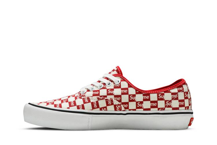 Buy Supreme x Sk8-Hi Pro 'Checkered Red' - VN0A38Z3JLY