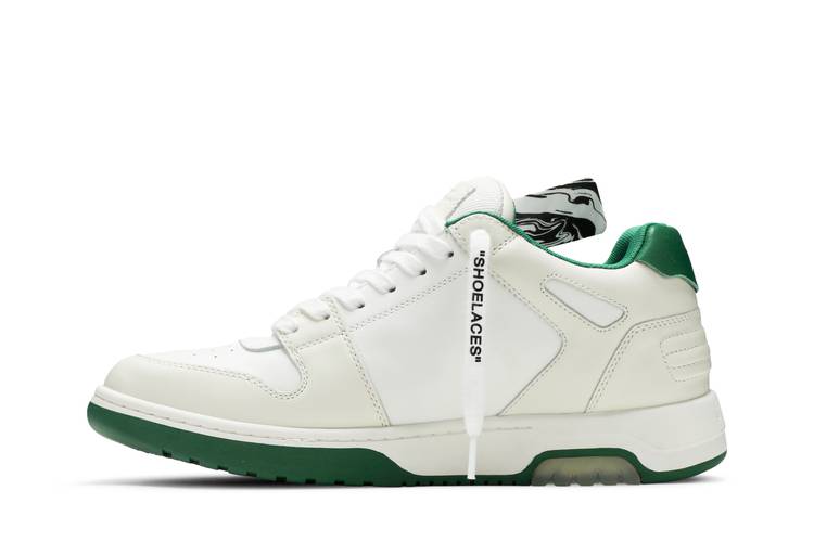 Buy Off-White Out of Office Low 'White Green' - OMIA189S21LEA001 0155