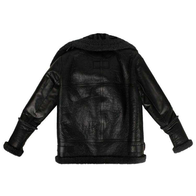 Buy Balenciaga Shearling High Neck Jacket 'Black' - 530177 TSH11 