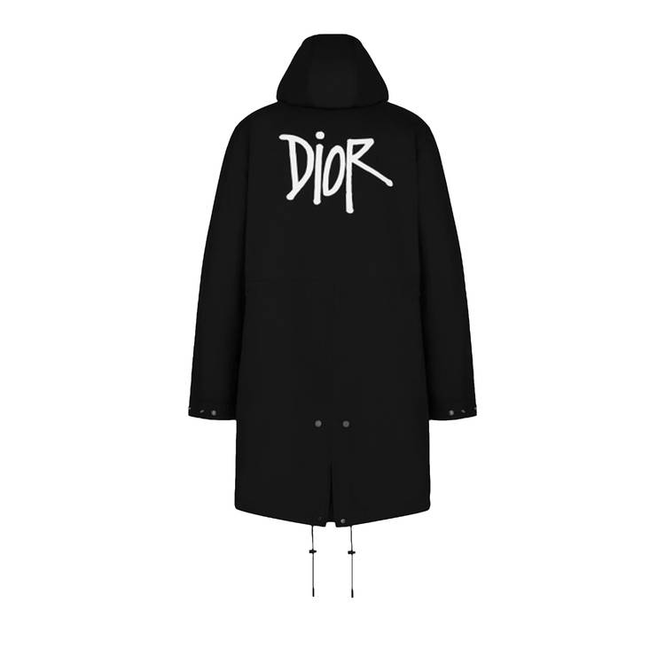 Buy Dior x Shawn Stussy Hooded Parka 'Black' - 033C313A4810 C980