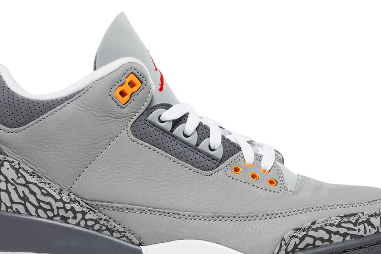 grey and orange jordan 3s
