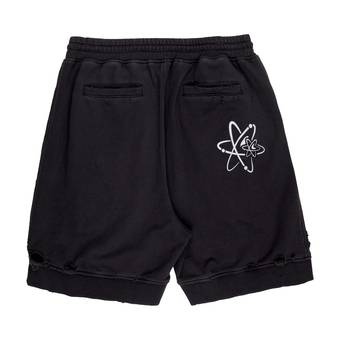 Buy C2H4 Patched Ruin Distressed Sweat Shorts Faded Black