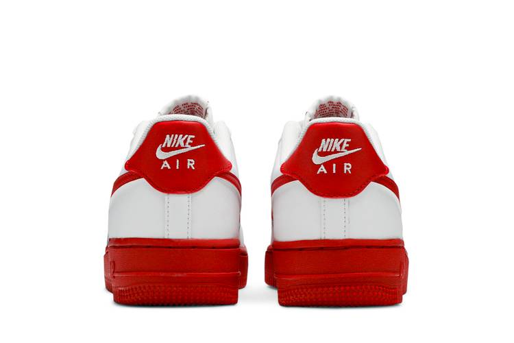 Nike Air Force 1 AF-1 82 Size 6Y 314192-911 White Red Sneakers Shoes VGC!