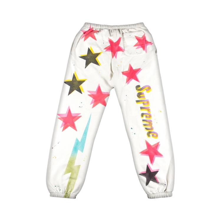 Supreme Gonz Stars Sweatpant 'White' | GOAT