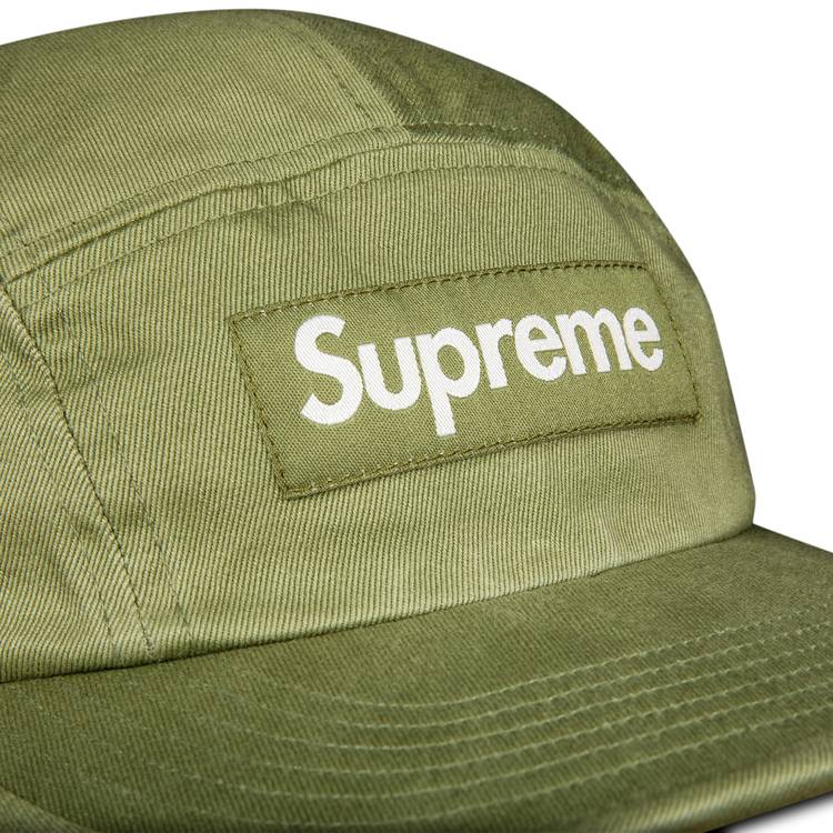 Buy Supreme Washed Chino Twill Camp Cap 'Light Olive' - SS21H52