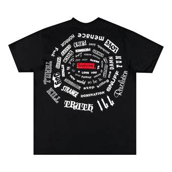 Supreme Spiral Tee 'Black' | GOAT