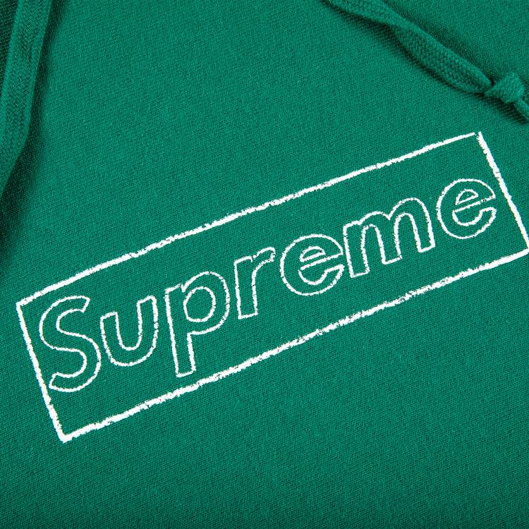 Buy Supreme x KAWS Chalk Logo Hooded Sweatshirt 'Light Pine