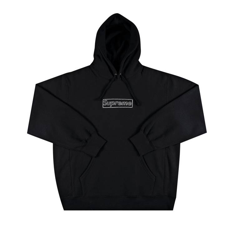 Buy Supreme x KAWS Chalk Logo Hooded Sweatshirt 'Black