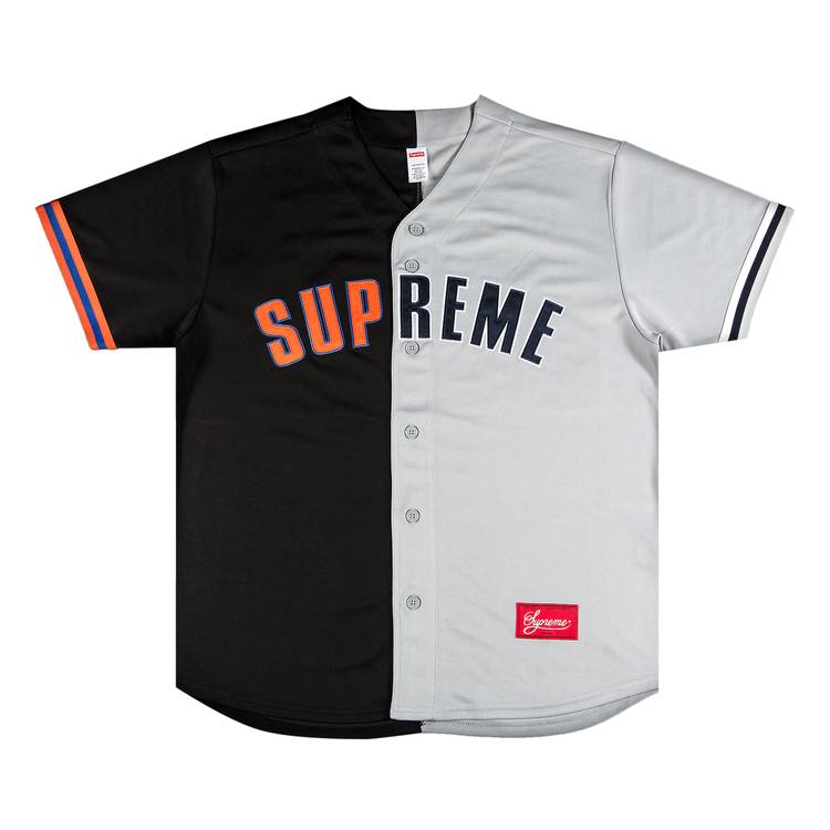 Supreme 2021 Split 'Don't Hate' Baseball Jersey Shirt - Blue Casual Shirts,  Clothing - WSPME42557