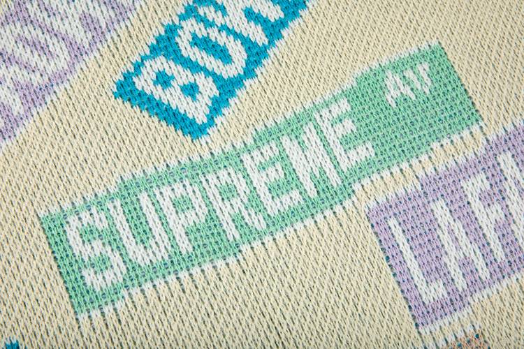 Supreme Street Signs Sweater 'Natural' | GOAT