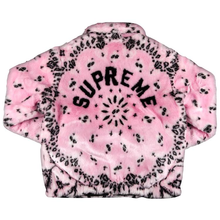 Buy Supreme Bandana Faux Fur Bomber Jacket 'Pink' - SS21J25 PINK 