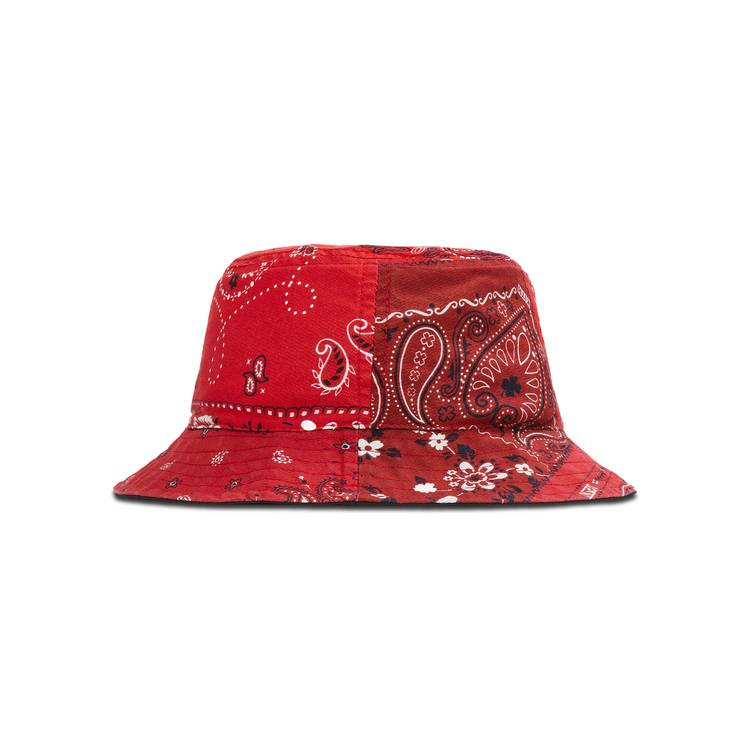 Buy Kith Deconstructed Bandana Bucket Hat 'Red' - KH5910 110 | GOAT