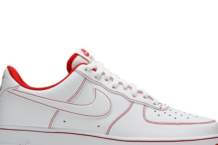 Nike Air Force 1 '07 'Contrast Stitch - White University Red