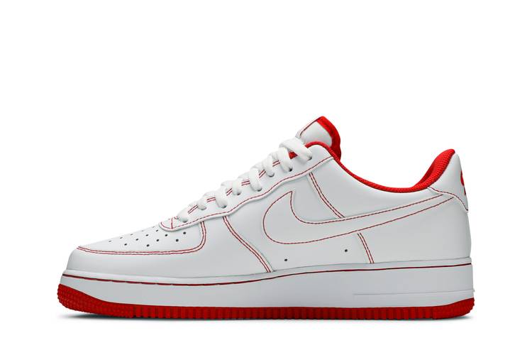 Buy Air Force 1 '07 'Contrast Stitch - White University Red