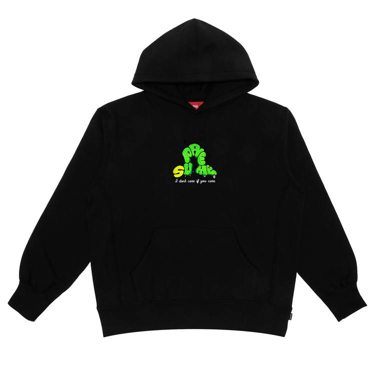 Buy Supreme Don't Care Hooded Sweatshirt 'Black' - SS21SW11