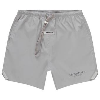 Buy Fear of God Essentials Nylon Running Shorts 'Silver Reflective