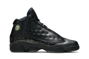Air Jordan Retro 13 GS 'Gold Glitter' Sneakers | Black | Kids Size 4.5