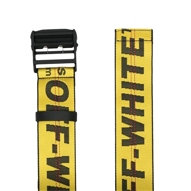 Off-White Logo Industrial Belt 'Yellow/Black' | GOAT