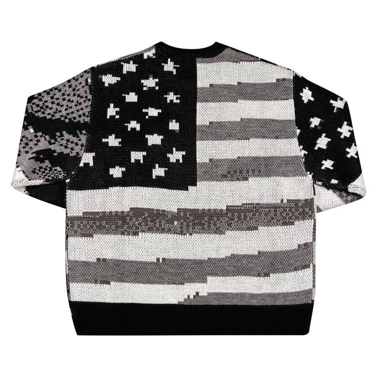 Supreme Digital Flag Sweater 'Black' | GOAT