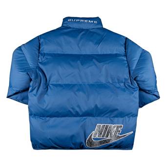 Supreme x Nike Reversible Puffy Jacket 'Blue' | GOAT