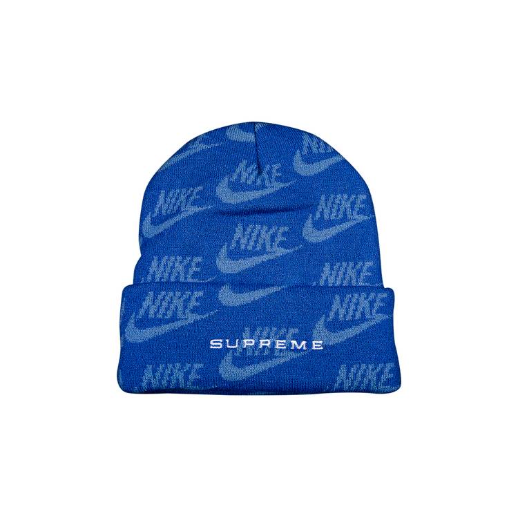 Buy Supreme x Nike Jacquard Logos Beanie 'Blue' - SS21BN2