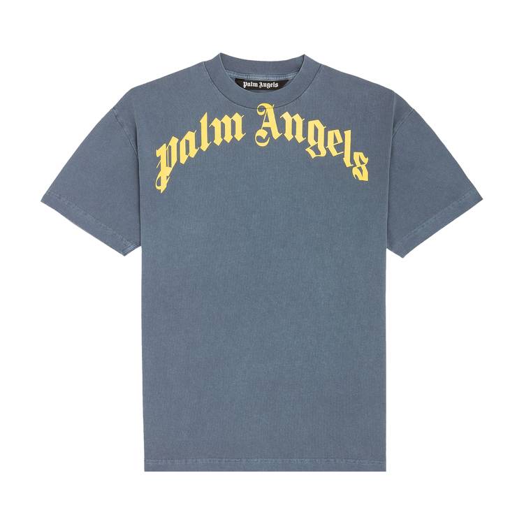 Ns Logo Over Tee Navy Blue White in blue - Palm Angels® Official