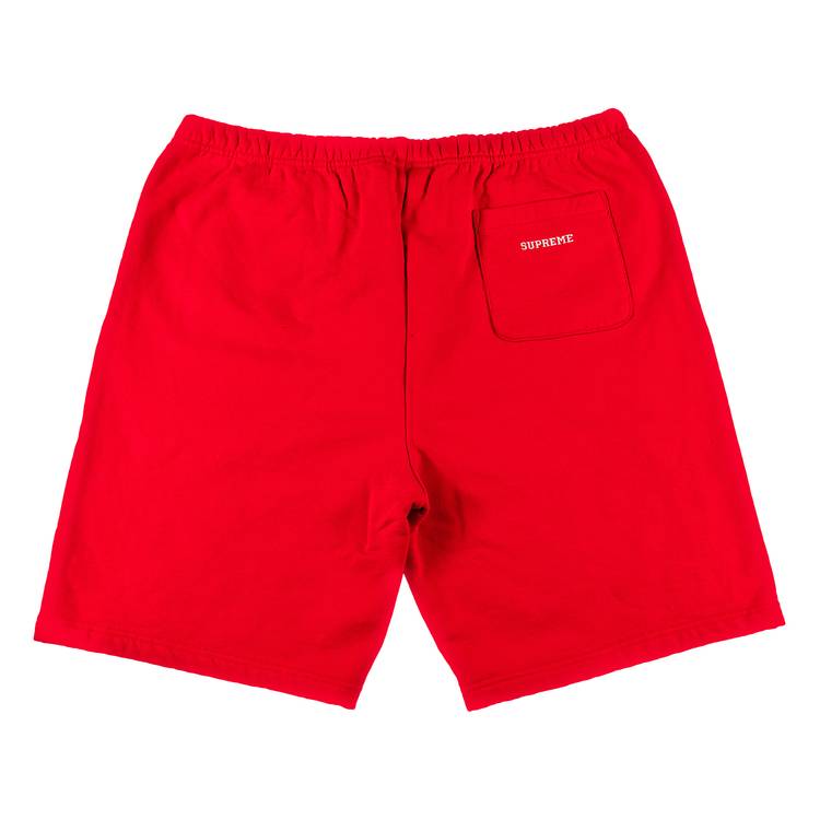 Buy Supreme Embroidered S Sweatshort 'Red' - SS21SH18 RED
