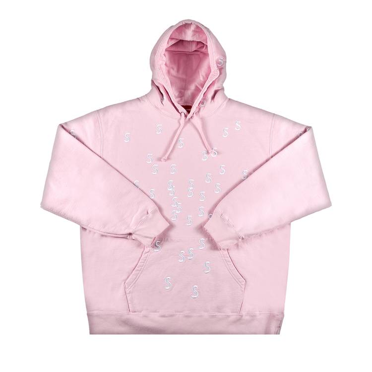 Supreme Embroidered S Hooded Sweatshirt 'Light Pink'