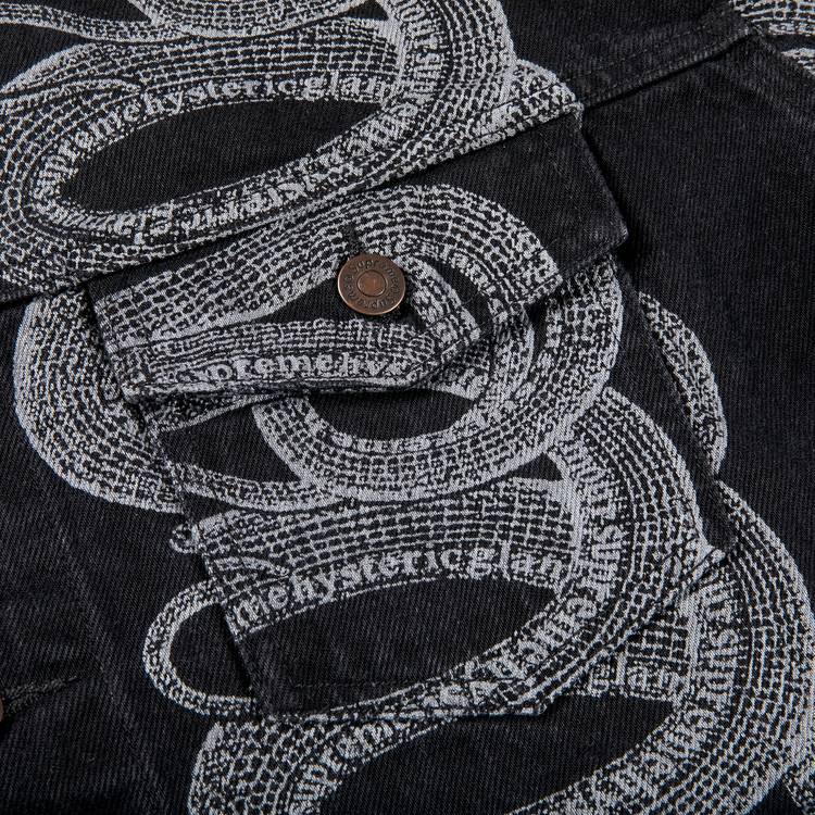 Buy Supreme x Hysteric Glamour Snake Denim Trucker Jacket 'Black 