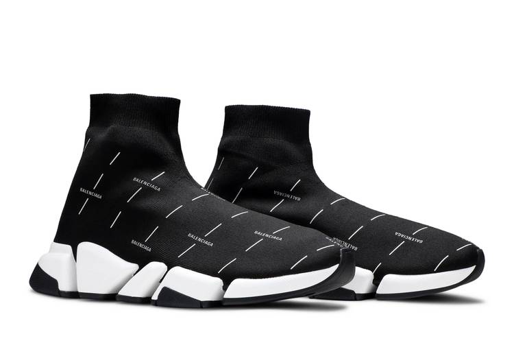 Balenciaga Speed 2.0 Sneaker 'Black Logo Licence Printed' | GOAT