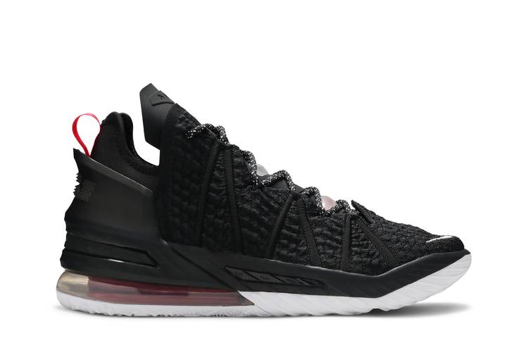 lebron 18 black red white