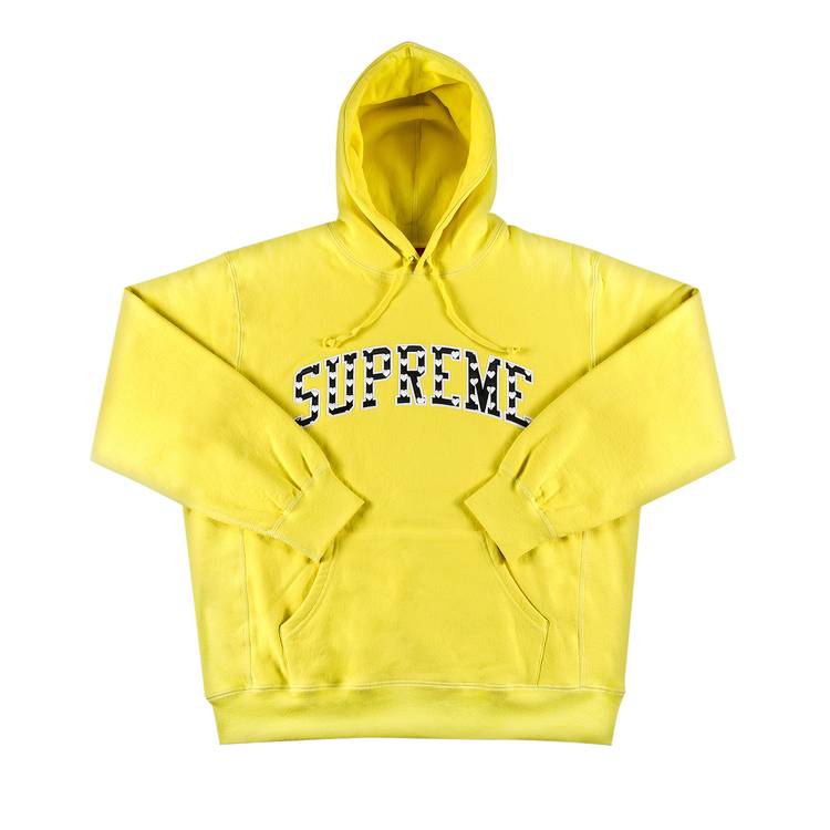 Buy Supreme Hearts Arc Hooded Sweatshirt 'Light Lemon' - SS21SW15