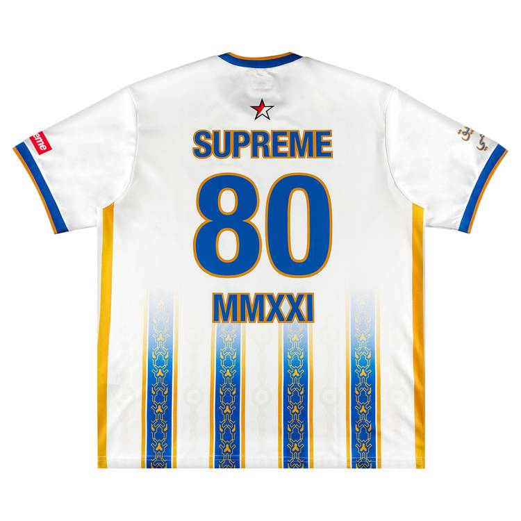 Buy Supreme Arabic Logo Soccer Jersey 'White' - SS21KN26 WHITE | GOAT