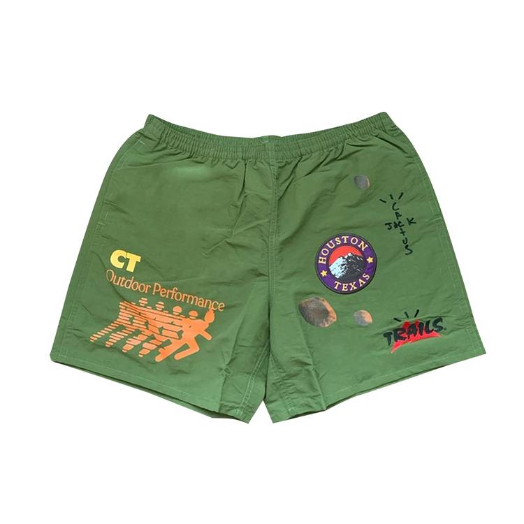 Buy Cactus Jack by Travis Scott Running Wild Shorts 'Green' - CJNT 