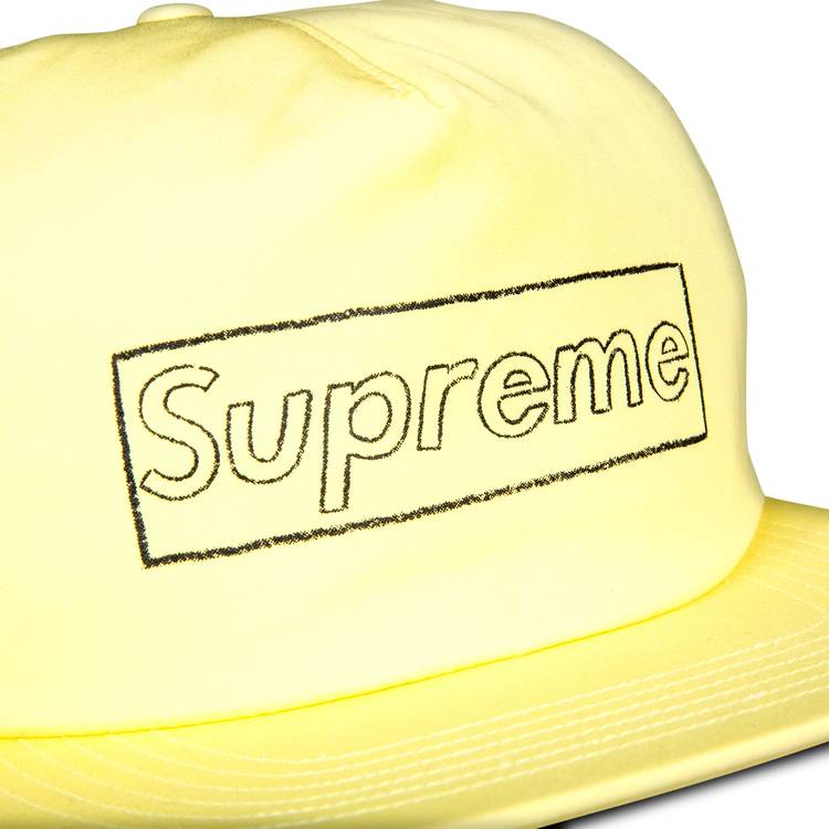 Buy Supreme x KAWS Chalk Logo 5-Panel 'Pale Yellow' - SS21H113