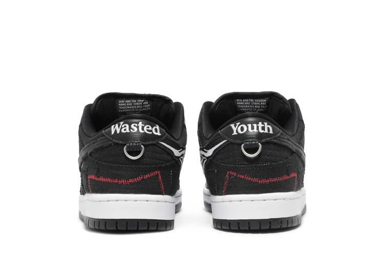 Nike SB Dunk Low X Verdy “Wasted Youth” Black Denim DD8386-001 Size 6 M /  7.5 W