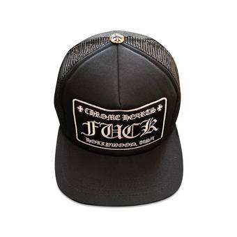 Buy Chrome Hearts FUCK Hollywood Trucker Hat 'Black/White' - 1383