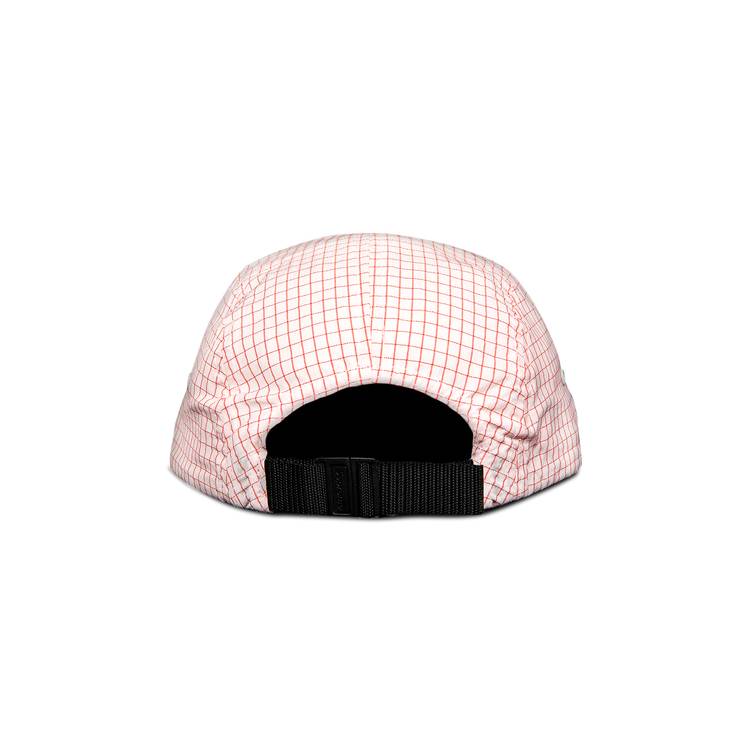 Supreme 2-Tone Ripstop Camp 5 panel pink checkered hat camp Cap (SS21) white