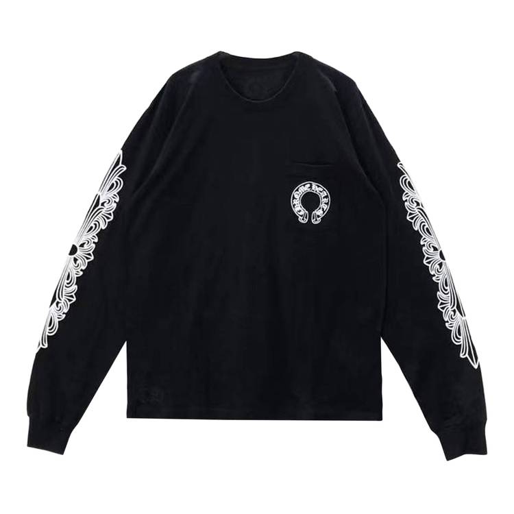 Buy Chrome Hearts Horseshoe Long-Sleeve T-Shirt 'Black/White