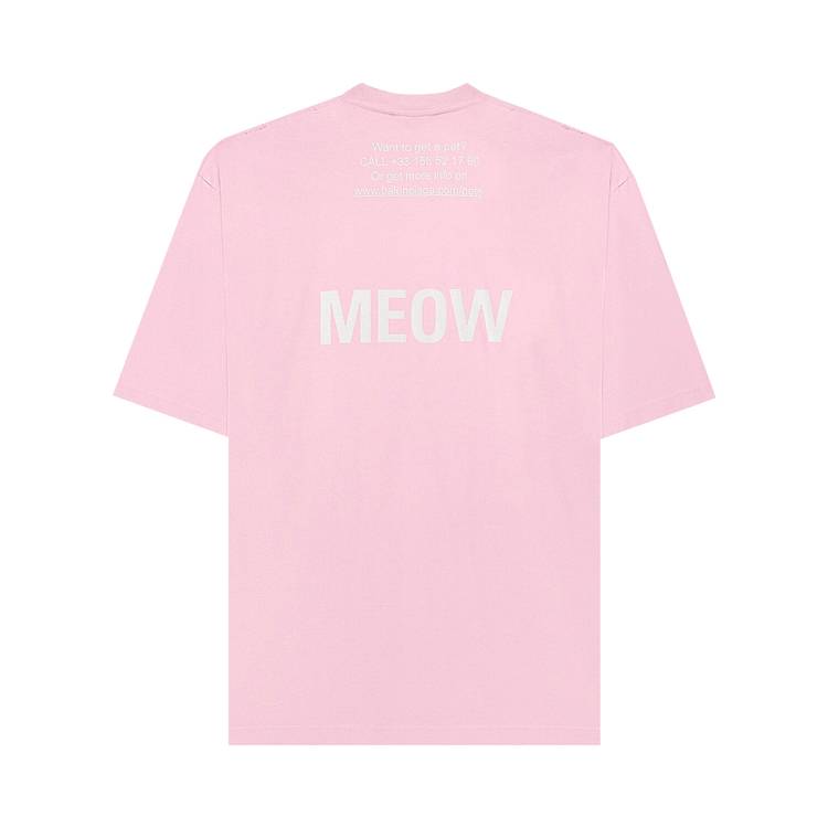 Balenciaga I Love Cats T-Shirt 'Pink' | GOAT